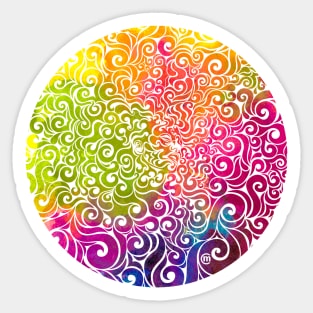 Swirly Portrait Sticker